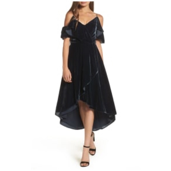 chelsea28 velvet midi dress
